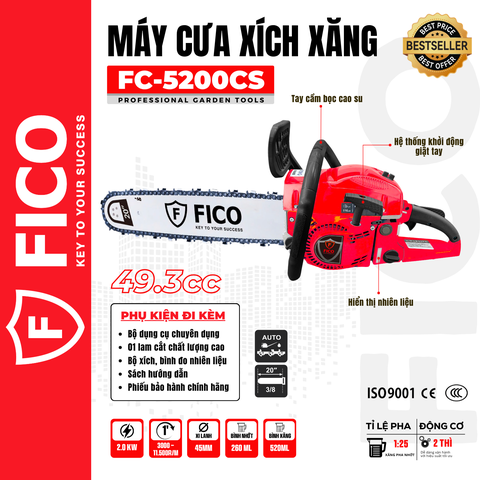 MÁY CƯA XÍCH XĂNG FICO FC-5200CS