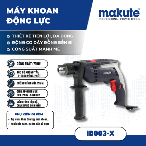 Máy khoan động lực Makute ID003-X