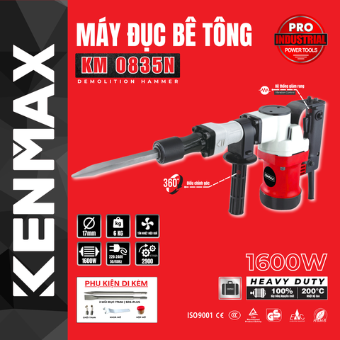 MÁY ĐỤC BÊ TÔNG KENMAX KM 0835N