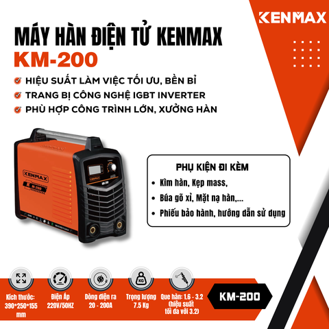 Máy hàn que KM-200