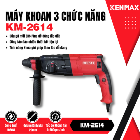 Máy khoan 3 chức năng KM-2614