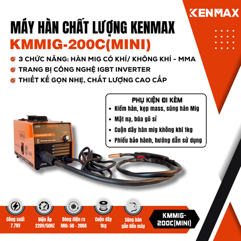 Máy hàn MIG GIA ĐÌNH KENMAX | MIG-200C MINI