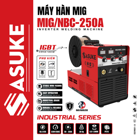 MÁY HÀN SASUKE MIG/NBC-250A (INDUSTRIAL SERIES)