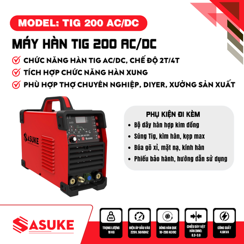 Máy Hàn Tig Nhôm TIG 200 AC/DC