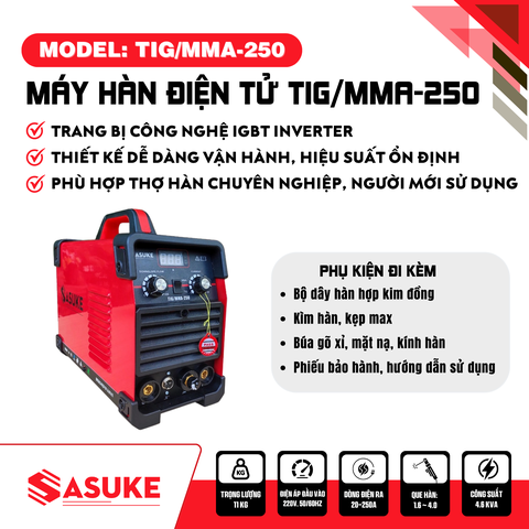 Máy hàn điện tử TIG/MMA-250