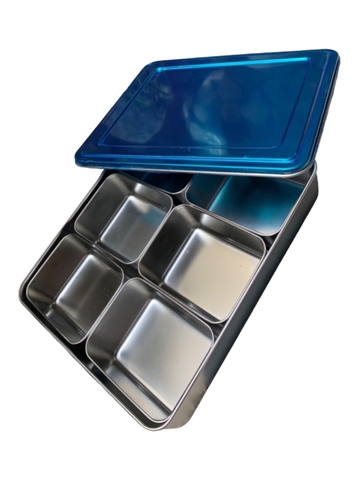 KHAY GIA VỊ INOX CÓ NẮP -4-6-8 NGĂN