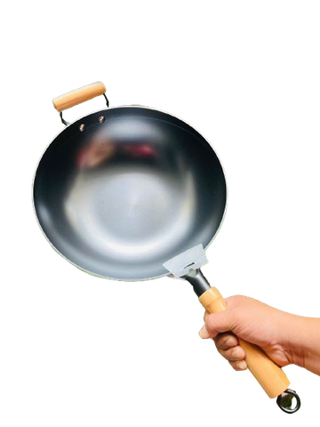 CHẢO GANG ĐÚC -ĐEN-C.GỖ