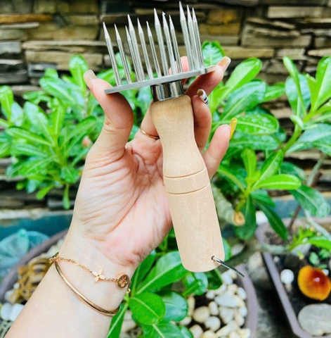 XÂM THỊT CÁN GỖ XỊN