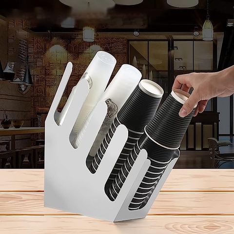 KỆ TRÀ SỮA XÉO 4 NGĂN INOX 304