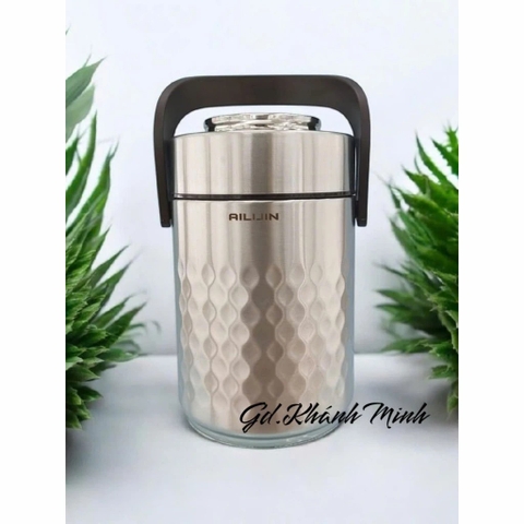 Hộp Cơm Giữ Nhiệt Gamen Giữ Nhiệt Kim Cương ALIJIN 3 Ngăn Đựng Tiện Dụng