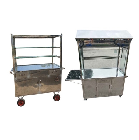 Xe đẩy bán hàng bằng inox