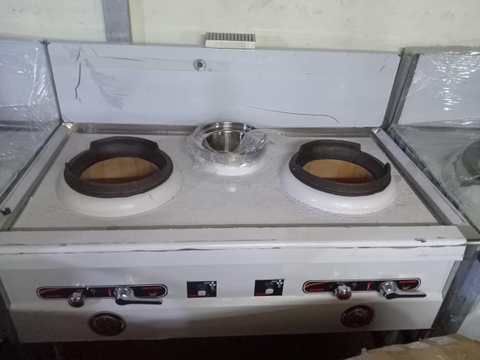 Bếp Á Quạt Thổi CN 2 Họng Bầu Đất