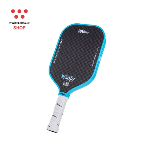 Vợt Pickleball Zocker Happy HP03 Premium Quality "Blue" HP03-01 - Hàng Chính Hãng