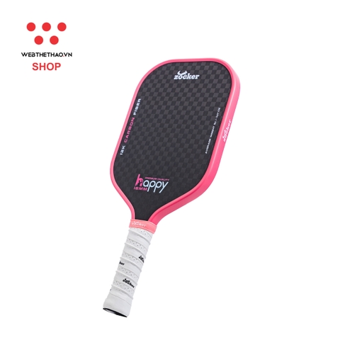 Vợt Pickleball Zocker Happy HP03 Premium Quality "Pink" HP03-02 - Hàng Chính Hãng