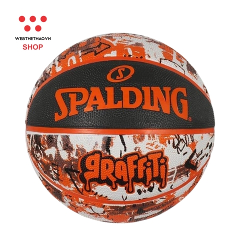 Bóng rổ Spalding Orange Graffiti – Indoor/Outdoor Size 7 84-376z - Hàng Chính Hãng
