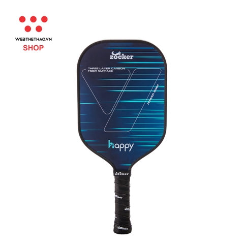 Vợt Pickleball Zocker Happy HP01 Standard "Black" HP01-01 - Hàng Chính Hãng