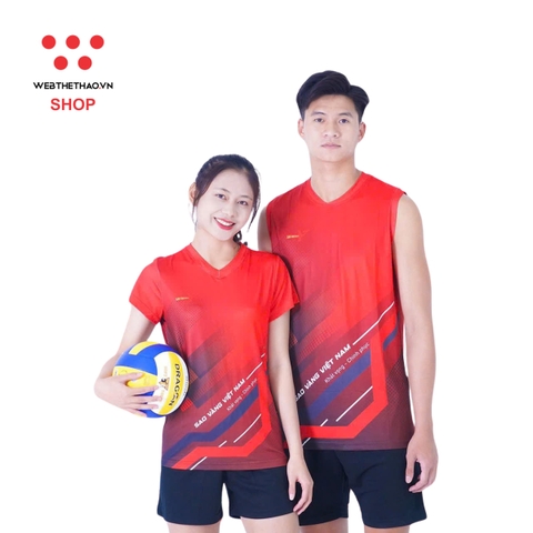 Bộ quần áo thi đấu Nhiệt Huyết Sao Vàng "Đỏ Đen" SV-NH-01 - Hàng Chính Hãng