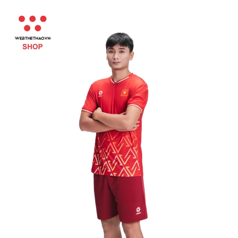Bộ quần áo luyện tập đội tuyển bóng chuyền Nam Việt Nam "Đỏ" MJ-E2106-01 - Hàng Chính Hãng