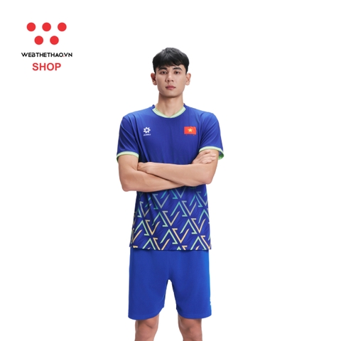 Bộ quần áo luyện tập đội tuyển bóng chuyền Nam Việt Nam "Xanh" MJ-E2106-03 - Hàng Chính Hãng