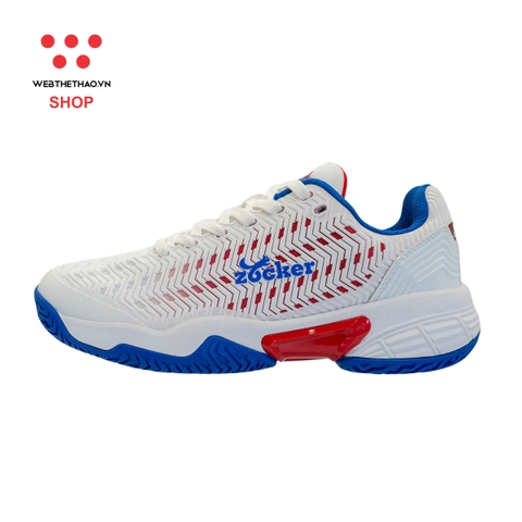 Giày Pickleball Nam/Nữ Zocker Aspire "White/Blue" Z-Aspire-03 - Hàng Chính Hãng