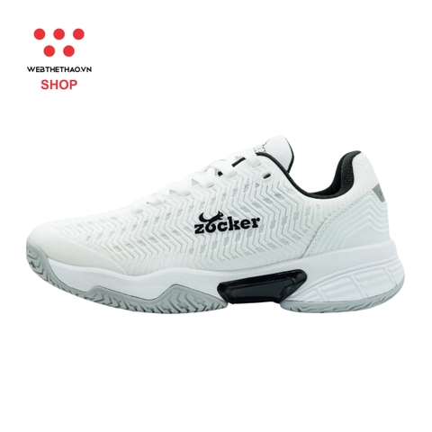 Giày Pickleball Nam/Nữ Zocker Aspire "White" Z-Aspire-05 - Hàng Chính Hãng