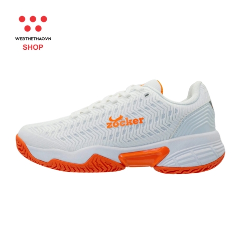 Giày Pickleball Nữ Zocker Aspire "White/Orange" Z-Aspire-07 - Hàng Chính Hãng