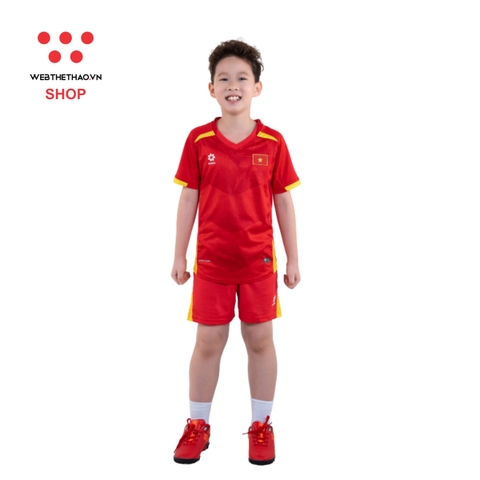 Bộ quần áo thi đấu đội tuyển quốc gia Việt Nam 2025 Nhí "Đỏ" MJ.AJ-4109-01 - Hàng Chính Hãng