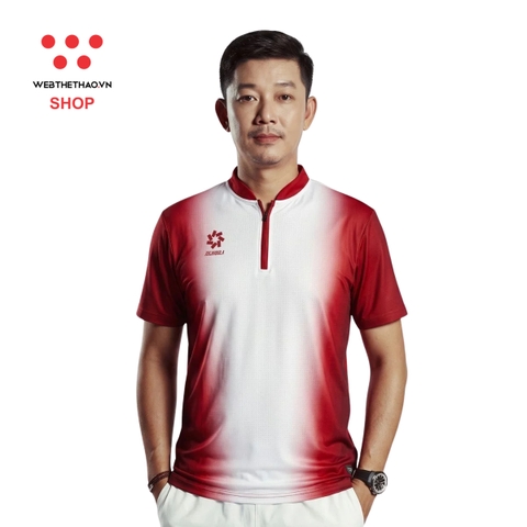 Áo polo thể thao Jogarbola Jester màu "Đỏ Trắng" MJ-A4401-01 - Hàng Chính Hãng