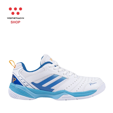 Giày Cầu Lông / Bóng Chuyền Động Lực Promax "White/Blue" PR-240625-02 - Hàng Chính Hãng