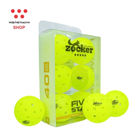 Combo 6 Quả bóng thi đấu Pickleball Zocker ZB-06 - Hàng Chính Hãng
