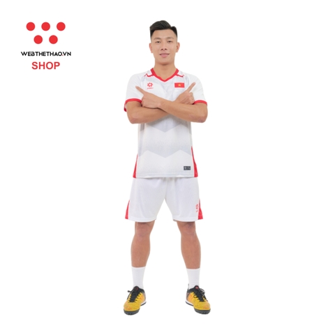 Bộ thi đấu Đội tuyển bóng đá Quốc gia 2025 (bản FAN) màu "Trắng" MJ-A4054-01 - Hàng Chính Hãng