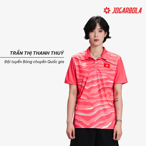 Áo polo Ban Huấn Luyện Đội tuyển Bóng Chuyền 2025 "Pink" MJ-A6084-03 - Hàng Chính Hãng