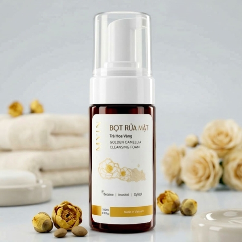 Bọt Rửa Mặt Thảo Dược Trà Hoa Vàng - Golden Camellia Cleansing Foam