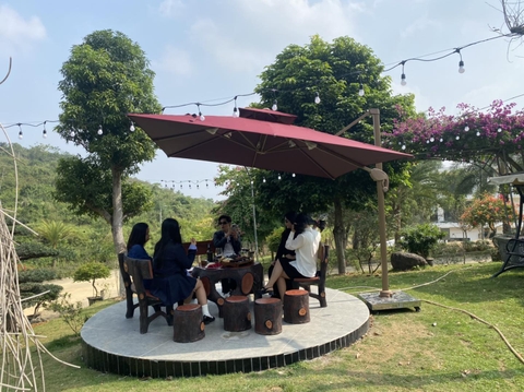 Bảo vệ gia đình với DÙ LỆCH TÂM VUÔNG 3M