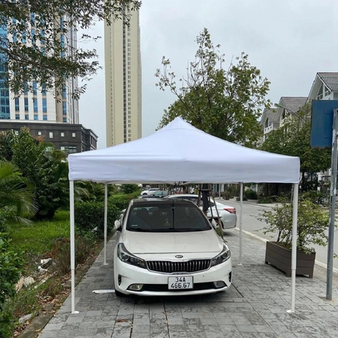 Nhà Bạt Di Động 3x3m Màu Trắng