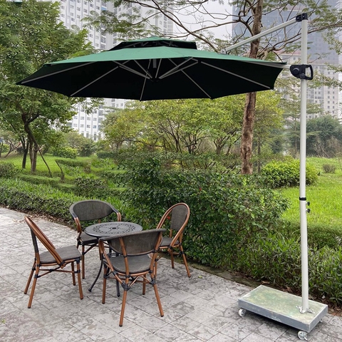 Ô Lệch Tâm Tròn 3m 8 Lan Nâng Hạ Tay Quay