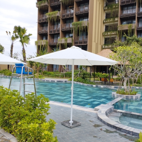 Ô Dù Chính Tâm Sắt 3m Màu Trắng