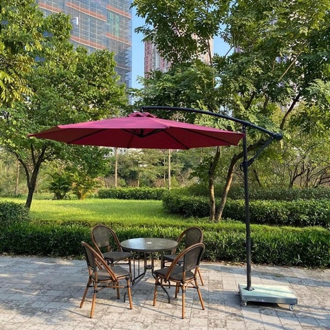 Dù Lệch Tâm Tròn 3m Màu Đỏ