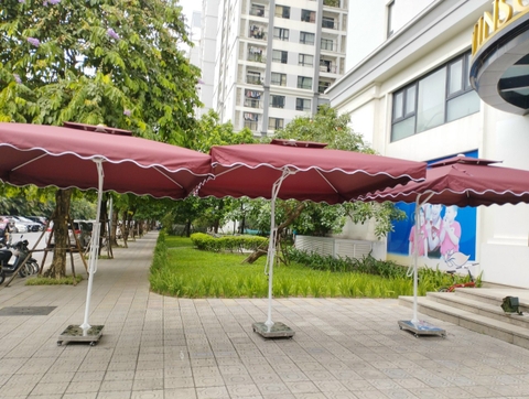 Dù Lệch Tâm Vuông 2m5 Màu Đỏ