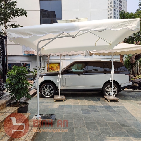 Dù Lệch Tâm Vuông 2m5 Màu Trắng