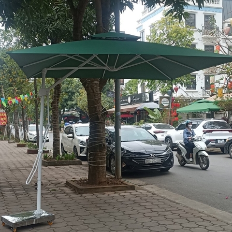 Dù Lệch Tâm Vuông 3m Màu Xanh