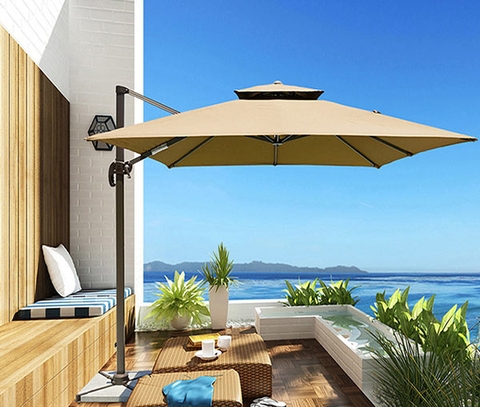 Ô Lệch Tâm Vuông 3m Nâng Hạ Hợp Kim Nhôm Cao Cấp