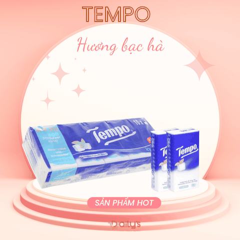 TEMPO KHĂN GIẤY - Bỏ túi hương bạc hà dây 10 gói