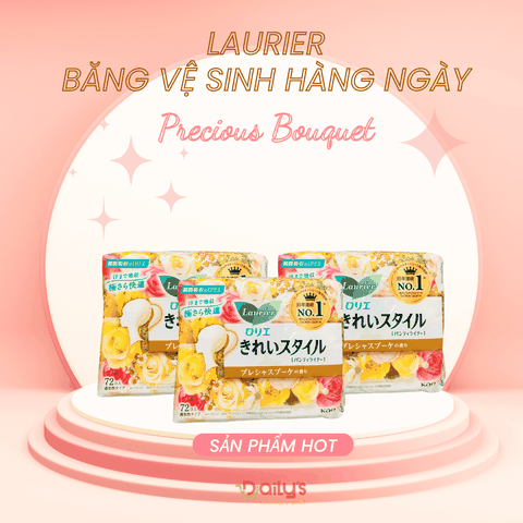 LAURIER BĂNG VỆ SINH HÀNG NGÀY - Precious Bouguet 72 miếng