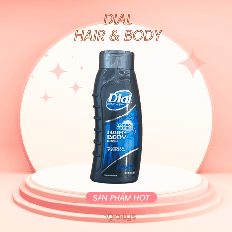DIAL MEN Gel tắm gội nam hair + body 473ml