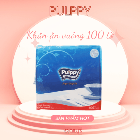 PULPPY KHĂN GIẤY - Khăn ăn vuông 100 tờ