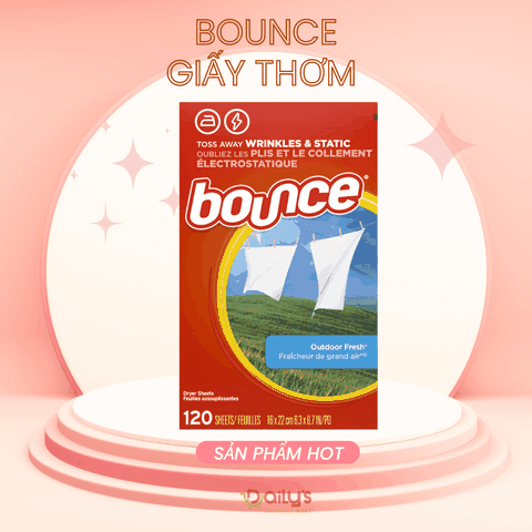 BOUNCE SHEETS OUTDOOR FRESH Giấy thơm làm mềm vải 80 tờ