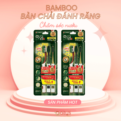 BÀN CHẢI BAMBOO - Salt in mom dành riêng cho nướu vỉ 3 cái