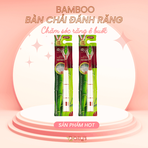 BÀN CHẢI BAMBOO - Salt Shirinnee chăm sóc răng ê buốt vỉ 1 cái