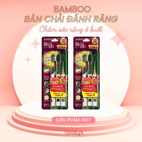 BÀN CHẢI BAMBOO - Salt Shirinnee chăm sóc răng ê buốt vỉ 3 cái